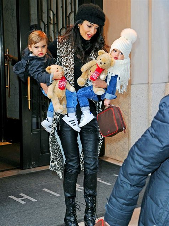 Amal Clooney Steps Out With Twins Ella & Alexander &mdash; See Photos