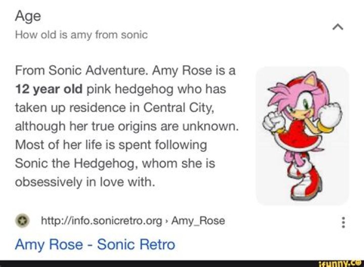 How Old Is Amy Rose From Sonic the Hedgehog?